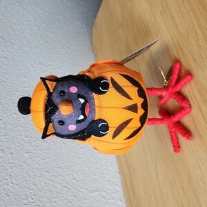 Hyde & EEK! Featherly Friends Halloween Bird Pawson Black Cat in a Pumpkin NWT